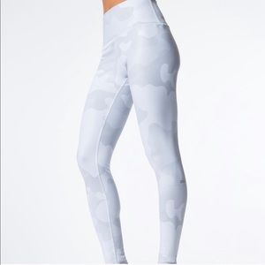 White / Gray camo ALO leggings